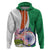 India Republic Day Zip Hoodie Lotus Floral Paisley Pattern - Wonder Print Shop