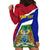 Gambia Independence Day Hoodie Dress Coat Of Arms African Pattern - Wonder Print Shop