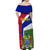 Gambia Independence Day Off Shoulder Maxi Dress Coat Of Arms African Pattern - Wonder Print Shop