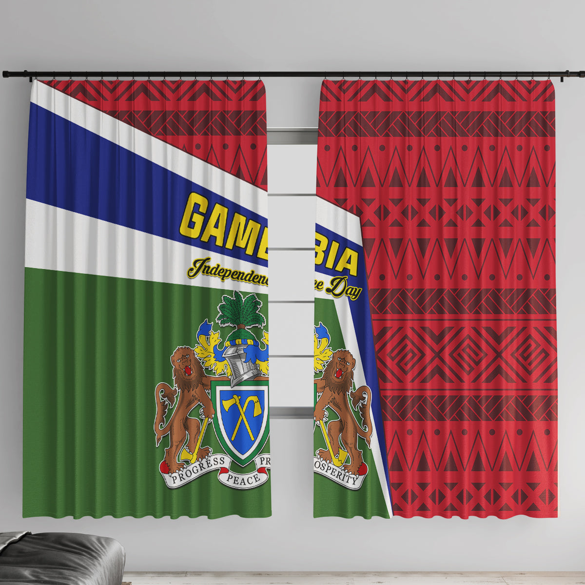 gambia-independence-day-window-curtain-coat-of-arms-african-pattern