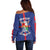 Personalized Sint Eustatius Off Shoulder Sweater Statia Superba et Confidens