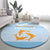 Republic of Anguilla Round Carpet Strength and Endurance - Wonder Print Shop