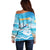 Personalized Anguilla Off Shoulder Sweater Three Orange Gold Natural Dolphins