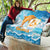 Anguilla Quilt Three Orange Gold Natural Dolphins - Wonder Print Shop