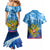 Russia Day 2024 Couples Matching Mermaid Dress and Hawaiian Shirt Coat Of Arms With Red Square - Wonder Print Shop