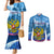 Russia Day 2024 Couples Matching Mermaid Dress and Long Sleeve Button Shirt Coat Of Arms With Red Square