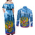 Russia Day 2024 Couples Matching Off Shoulder Maxi Dress and Long Sleeve Button Shirt Coat Of Arms With Red Square - Wonder Print Shop