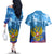 Russia Day 2024 Couples Matching Off The Shoulder Long Sleeve Dress and Hawaiian Shirt Coat Of Arms With Red Square - Wonder Print Shop