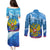 Russia Day 2024 Couples Matching Puletasi and Long Sleeve Button Shirt Coat Of Arms With Red Square - Wonder Print Shop