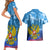 Russia Day 2024 Couples Matching Short Sleeve Bodycon Dress and Hawaiian Shirt Coat Of Arms With Red Square - Wonder Print Shop