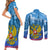 Russia Day 2024 Couples Matching Short Sleeve Bodycon Dress and Long Sleeve Button Shirt Coat Of Arms With Red Square - Wonder Print Shop