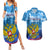 Russia Day 2024 Couples Matching Summer Maxi Dress and Hawaiian Shirt Coat Of Arms With Red Square - Wonder Print Shop