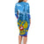 Russia Day 2024 Family Matching Long Sleeve Bodycon Dress and Hawaiian Shirt Coat Of Arms With Red Square - Wonder Print Shop