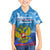 Russia Day 2024 Family Matching Off The Shoulder Long Sleeve Dress and Hawaiian Shirt Coat Of Arms With Red Square - Wonder Print Shop