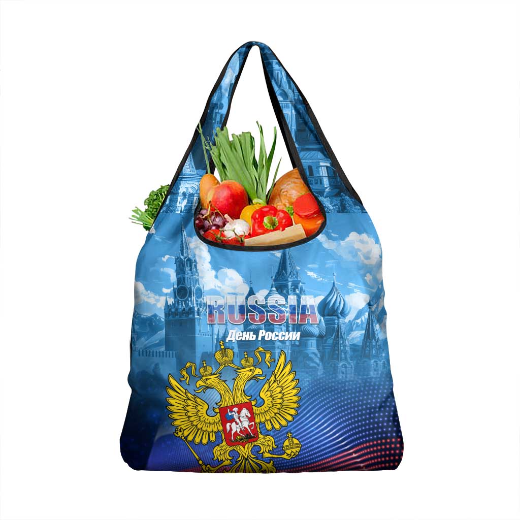 Russia Day 2024 Grocery Bag Coat Of Arms With Red Square