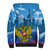 Russia Day 2024 Sherpa Hoodie Coat Of Arms With Red Square - Wonder Print Shop