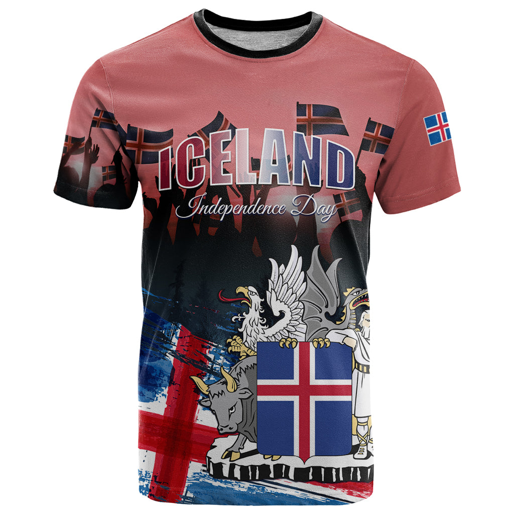 Iceland Independence Day 2024 T Shirt Coat Of Arms Happy 80th Anniversary