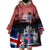 Iceland Independence Day 2024 Wearable Blanket Hoodie Coat Of Arms Happy 80th Anniversary