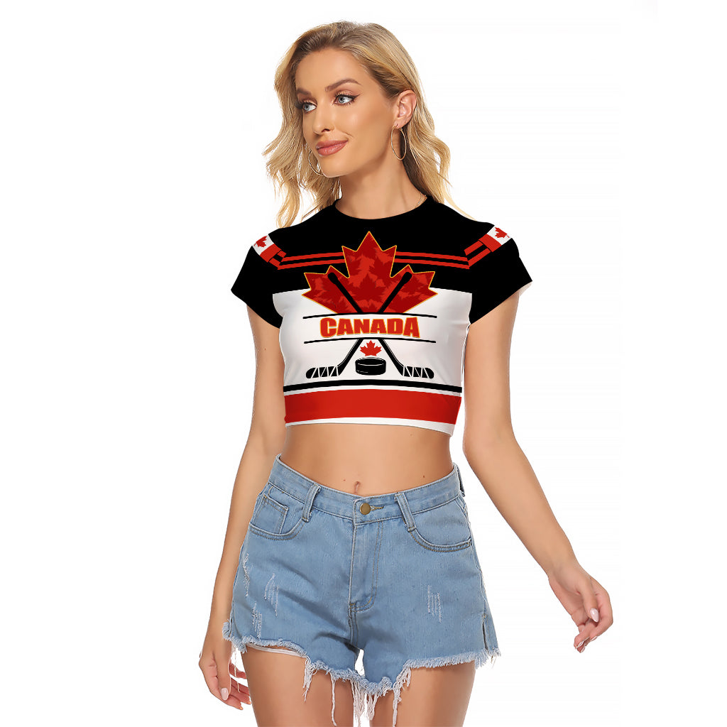 Canada Hockey 2024 Raglan Cropped T Shirt Hockey is Canada Game