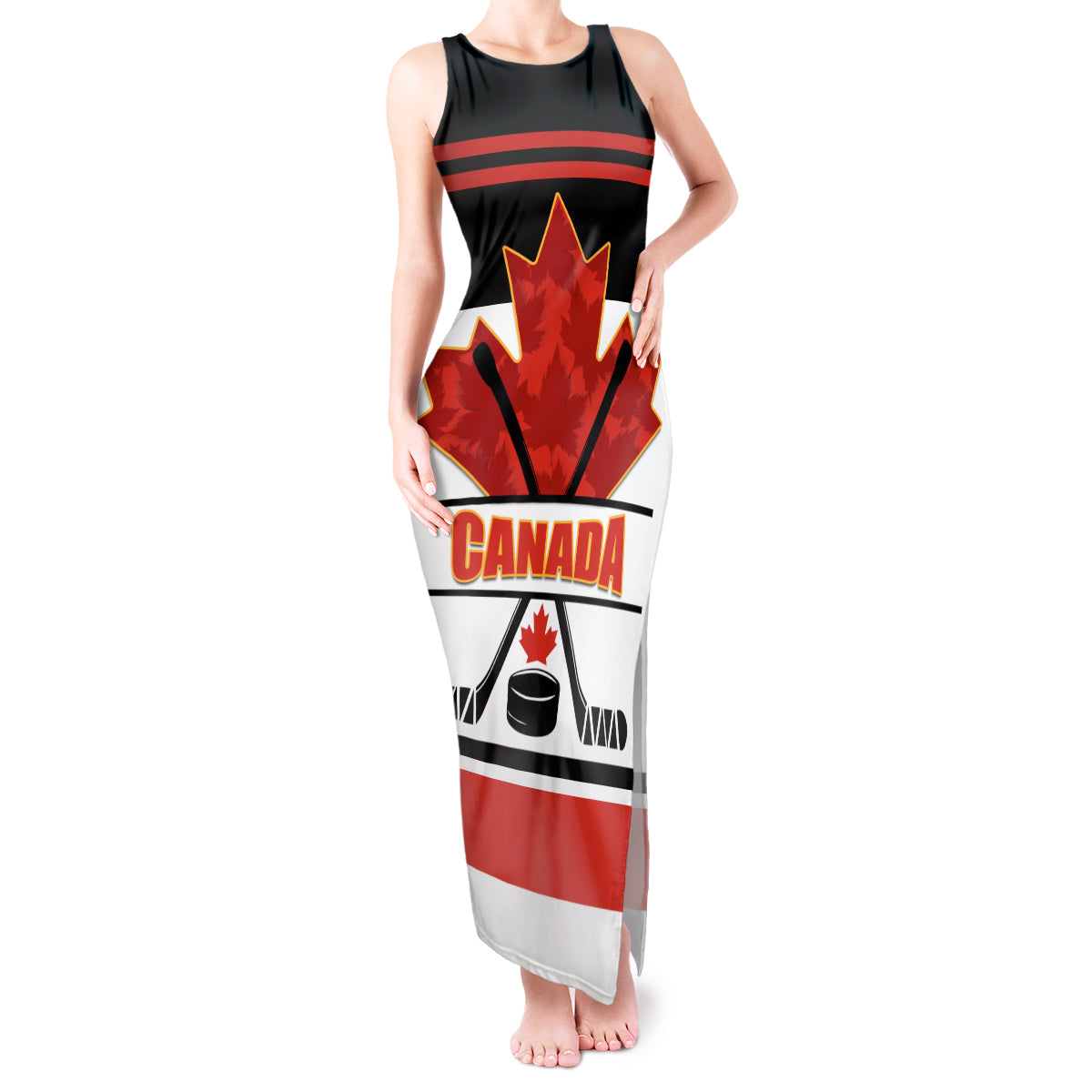 Canada Hockey 2024 Tank Maxi Dress Hockey is Canada Game