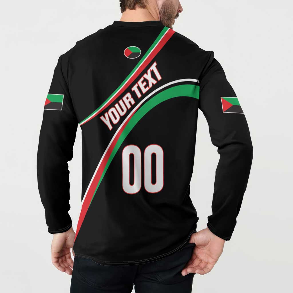 Custom Martinique Rugby Button Sweatshirt Matinik Go Champions