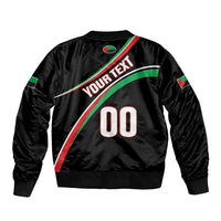 Custom Martinique Rugby Sleeve Zip Bomber Jacket Matinik Go Champions