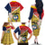 Colombia Independence Day Family Matching Off The Shoulder Long Sleeve Dress and Hawaiian Shirt Libertad y Orden Colombian Pattern - Wonder Print Shop