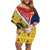 Colombia Independence Day Family Matching Off Shoulder Short Dress and Hawaiian Shirt Libertad y Orden Colombian Pattern - Wonder Print Shop