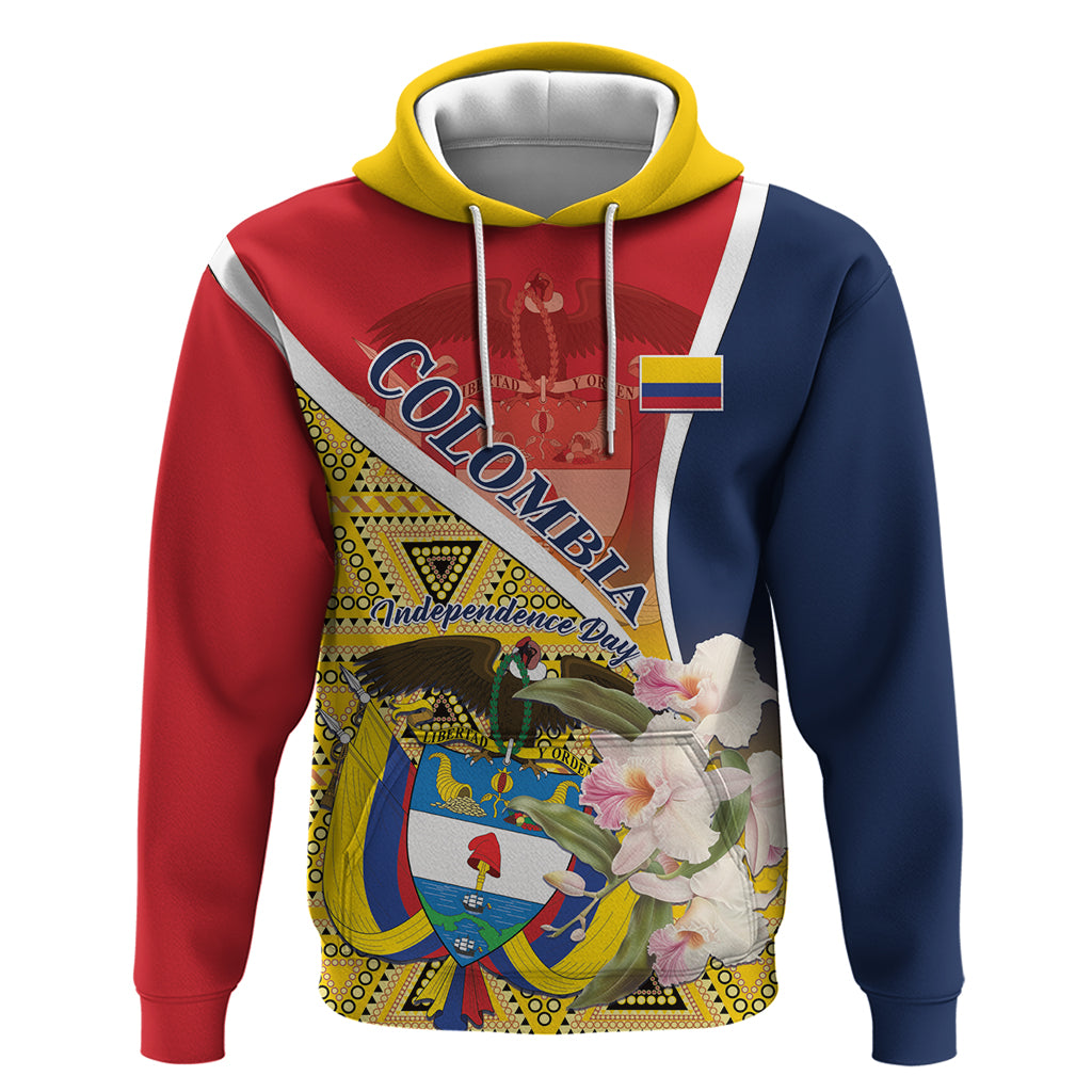 Colombia Independence Day Hoodie Libertad y Orden Colombian Pattern - Wonder Print Shop