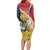 Colombia Independence Day Long Sleeve Bodycon Dress Libertad y Orden Colombian Pattern - Wonder Print Shop