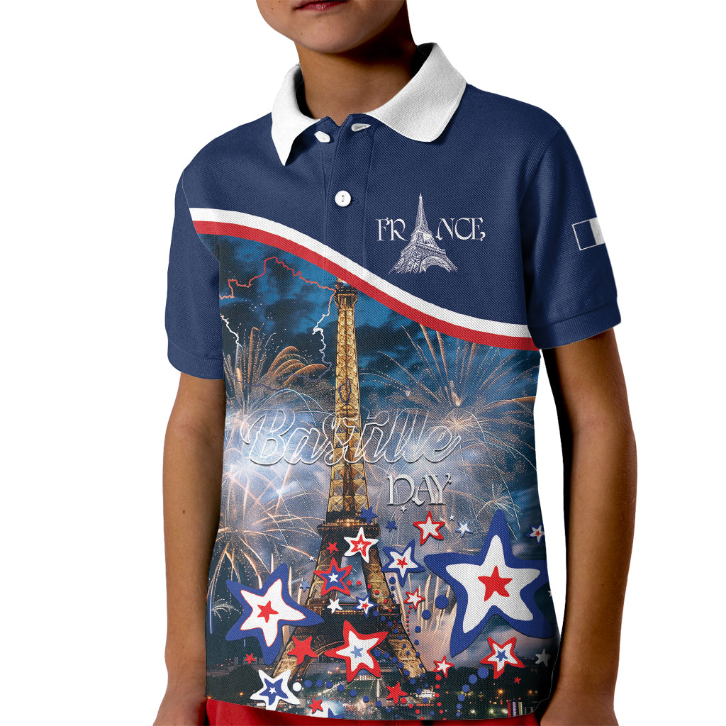 Personalized France Bastille Day Kid Polo Shirt Fete Nationale du 14 juillet - Wonder Print Shop