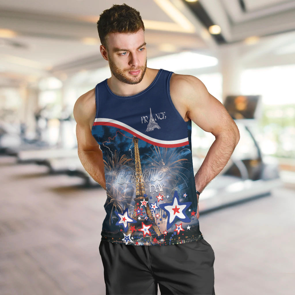 Personalized France Bastille Day Men Tank Top Fete Nationale du 14 juillet - Wonder Print Shop