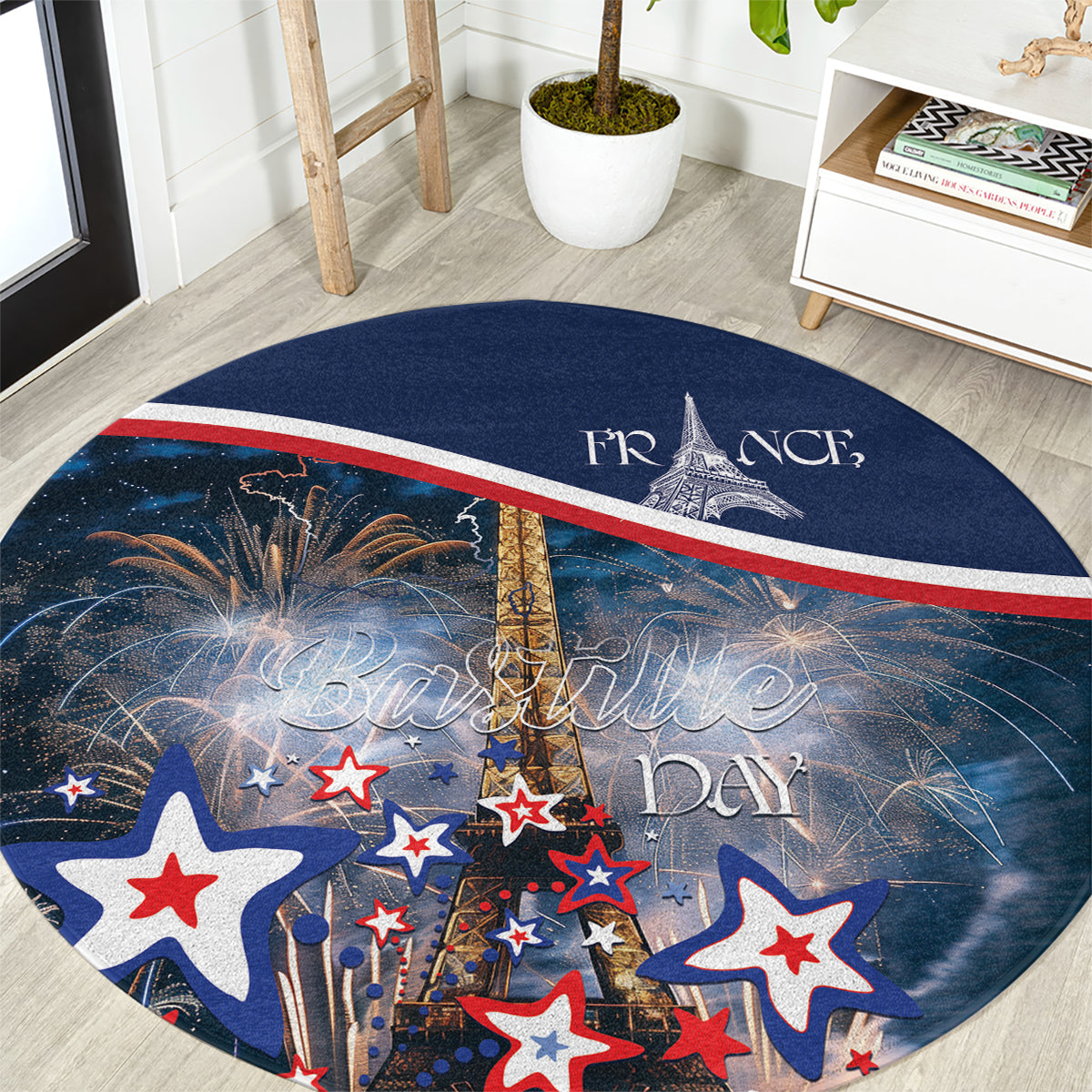 France Bastille Day Round Carpet Fete Nationale du 14 juillet