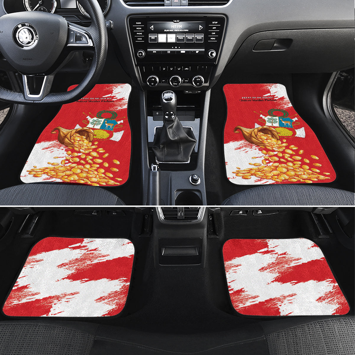 Peru Independence Day Car Mats Feliz 28 de Julio Felices Fiestas Patrias - Wonder Print Shop