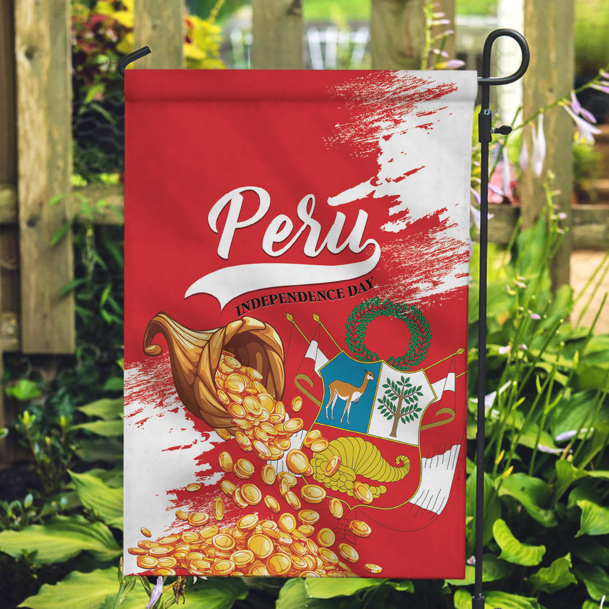 Peru Independence Day Garden Flag Feliz 28 de Julio Felices Fiestas Patrias - Wonder Print Shop