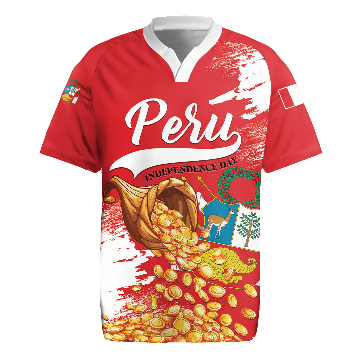 Peru Independence Day Rugby Jersey Feliz 28 de Julio Felices Fiestas Patrias - Wonder Print Shop