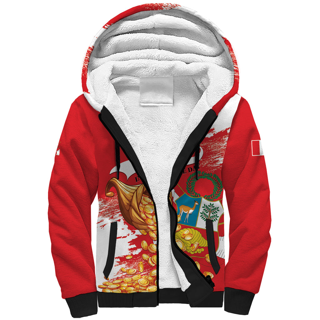 Peru Independence Day Sherpa Hoodie Feliz 28 de Julio Felices Fiestas Patrias - Wonder Print Shop