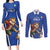 Custom Italy 2024 Football Couples Matching Long Sleeve Bodycon Dress and Long Sleeve Button Shirt 2024 Go Gli Azzurri - Wonder Print Shop