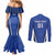 Custom Italy 2024 Football Couples Matching Mermaid Dress and Long Sleeve Button Shirt 2024 Go Gli Azzurri