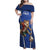 Custom Italy 2024 Football Family Matching Off Shoulder Maxi Dress and Hawaiian Shirt 2024 Go Gli Azzurri - Wonder Print Shop