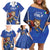 Custom Italy 2024 Football Family Matching Off Shoulder Short Dress and Hawaiian Shirt 2024 Go Gli Azzurri - Wonder Print Shop