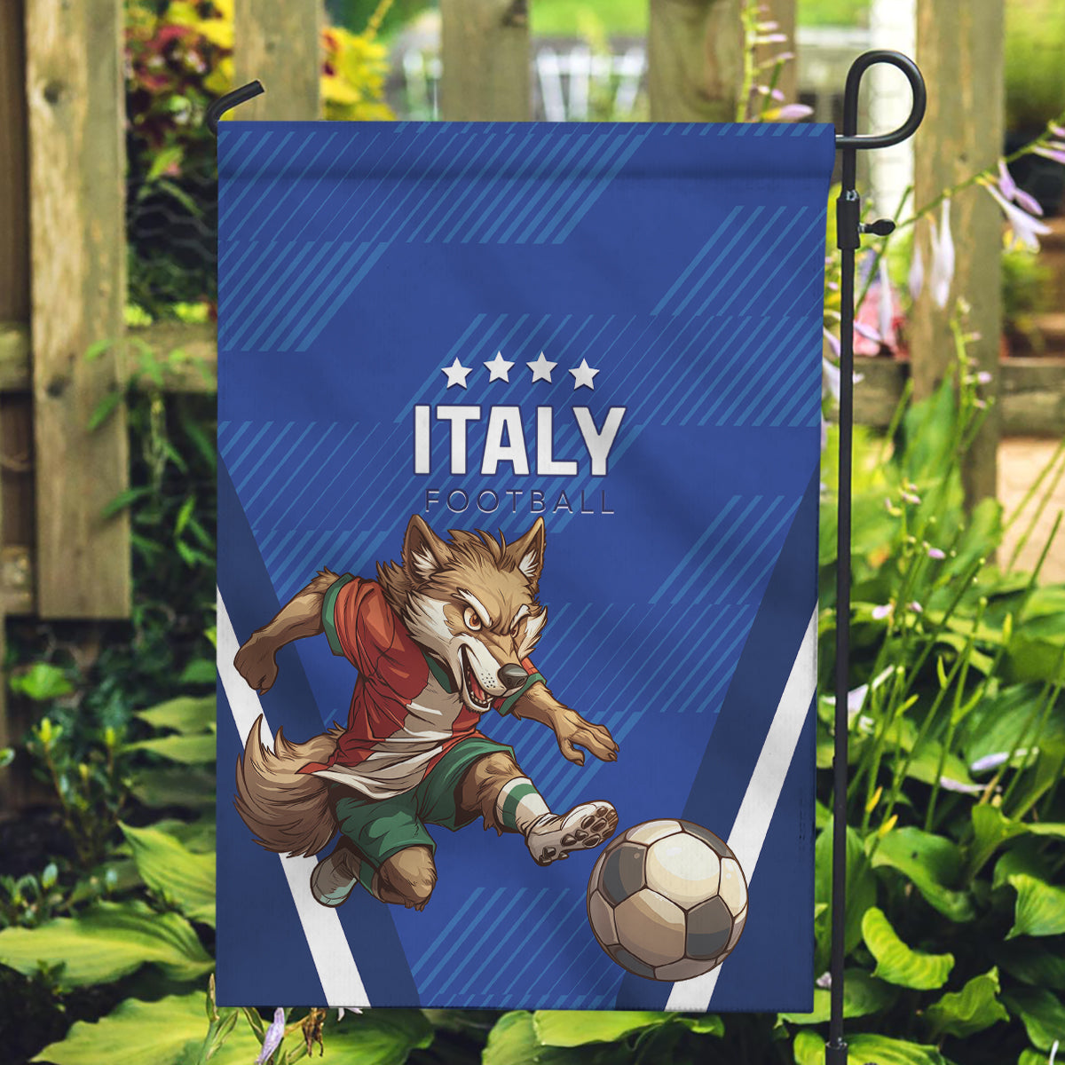 Italy 2024 Football Garden Flag 2024 Go Gli Azzurri - Wonder Print Shop