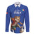 Custom Italy 2024 Football Long Sleeve Button Shirt 2024 Go Gli Azzurri - Wonder Print Shop