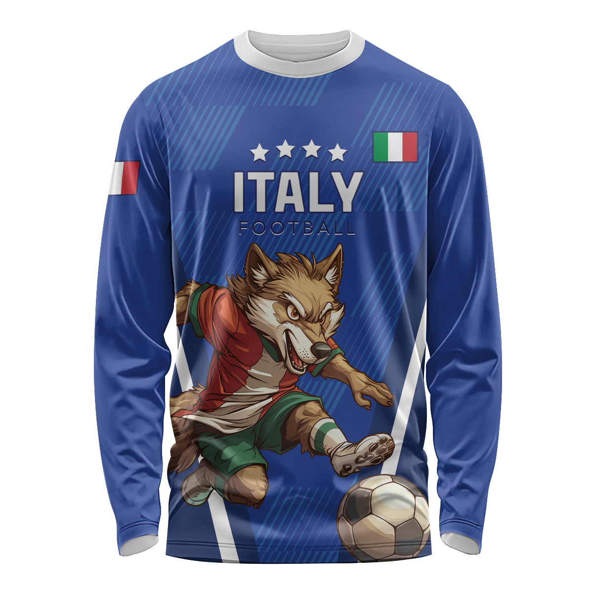 Custom Italy 2024 Football Long Sleeve Shirt 2024 Go Gli Azzurri - Wonder Print Shop