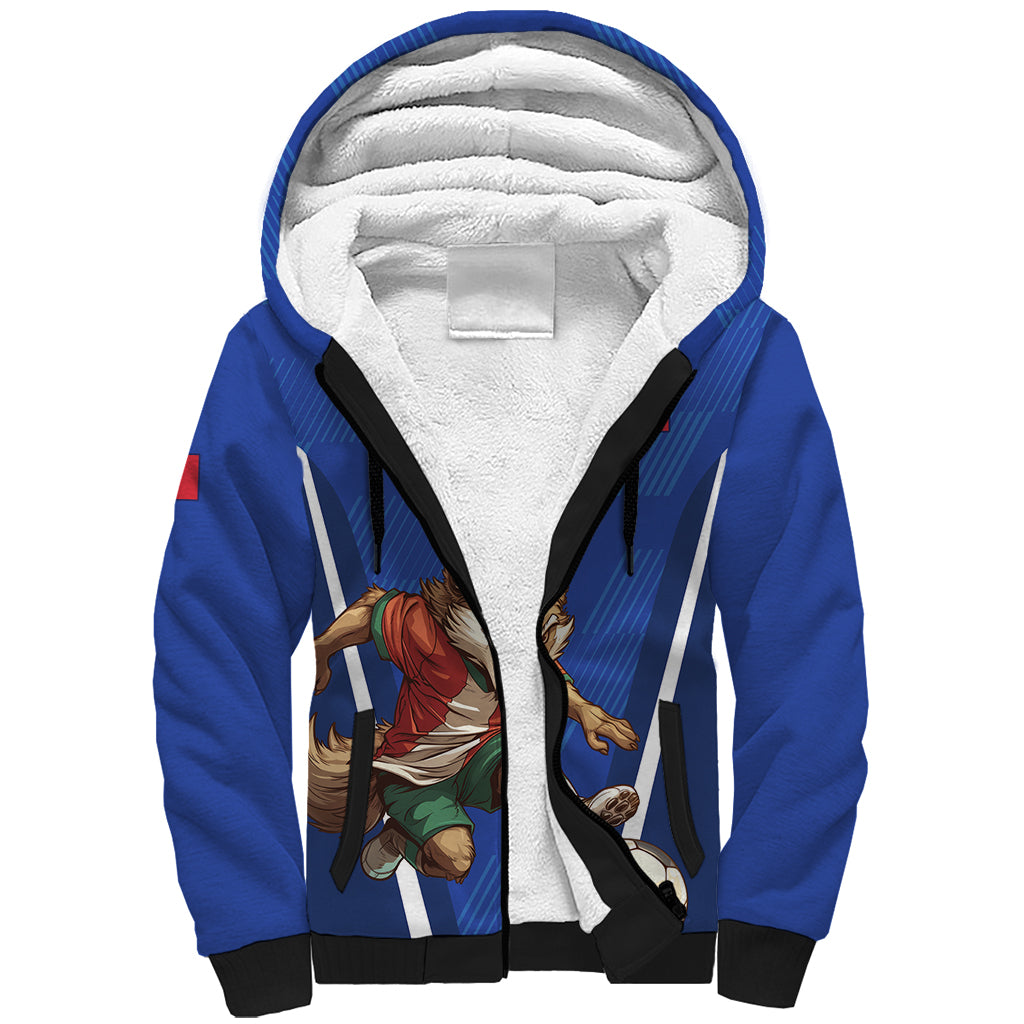 Custom Italy 2024 Football Sherpa Hoodie 2024 Go Gli Azzurri