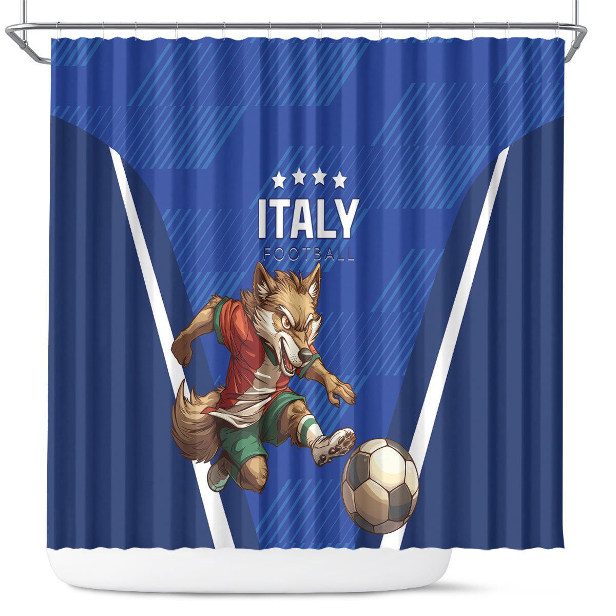 Italy 2024 Football Shower Curtain 2024 Go Gli Azzurri