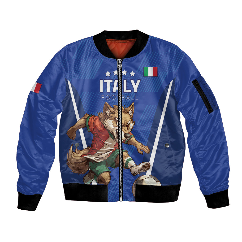 Custom Italy 2024 Football Sleeve Zip Bomber Jacket 2024 Go Gli Azzurri