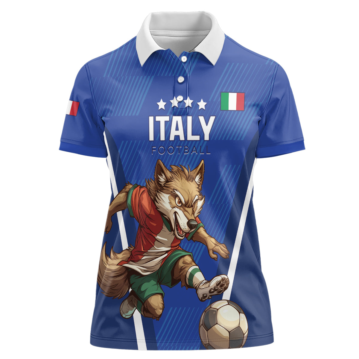 Custom Italy 2024 Football Women Polo Shirt 2024 Go Gli Azzurri