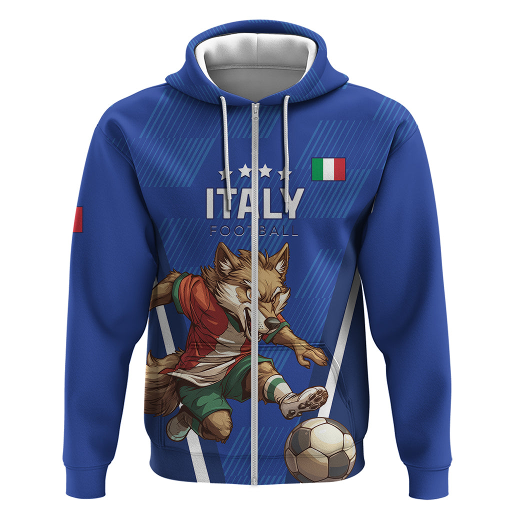 Custom Italy 2024 Football Zip Hoodie 2024 Go Gli Azzurri