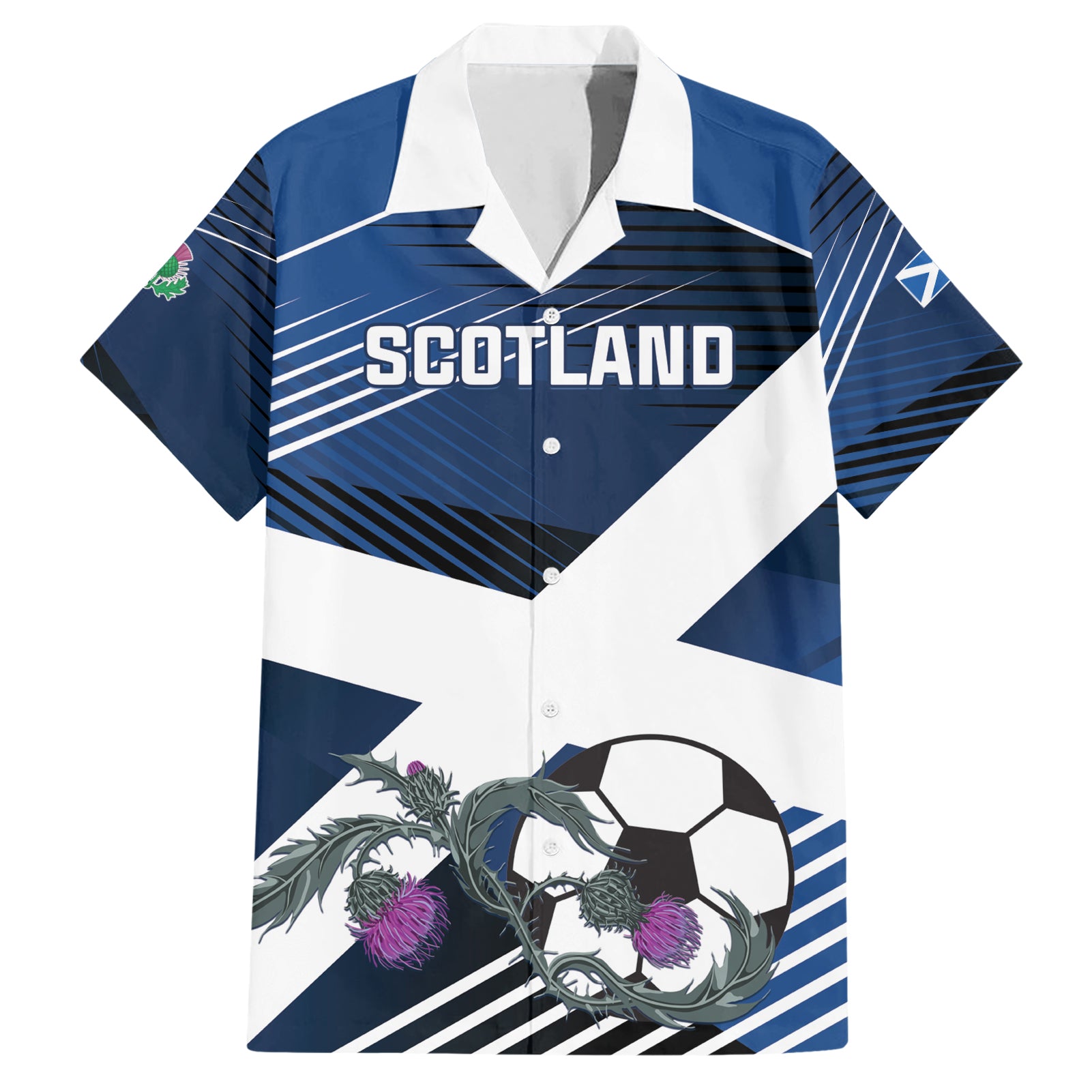 Custom Scotland 2024 Football Hawaiian Shirt 2024 Go Champions - Wonder Print Shop